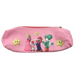 Pink Mario Princess Peach Yoshi And Toad Pencil Case
